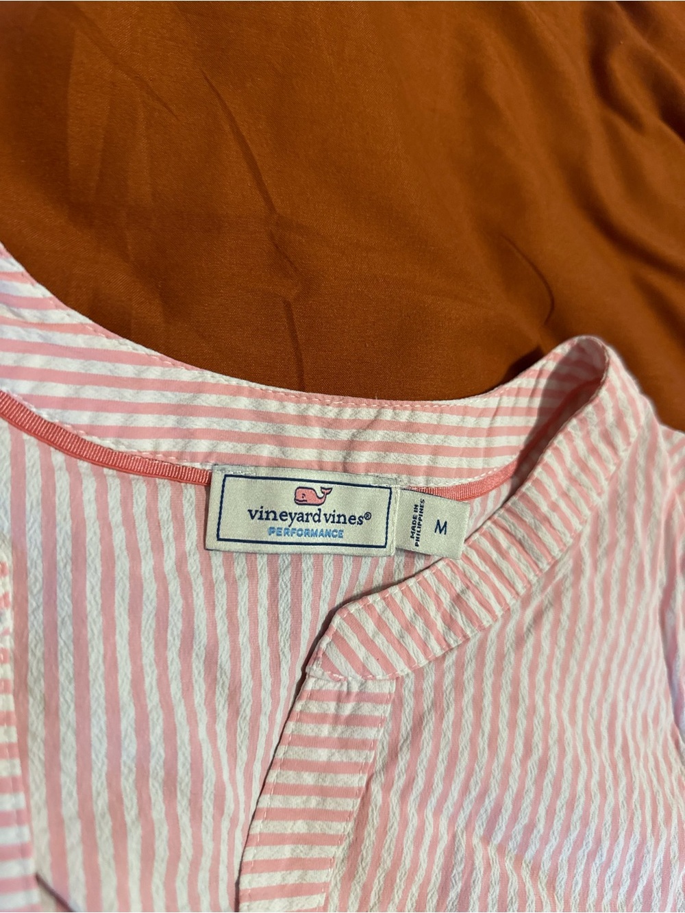 Vineyard Vines Pink and White Striped Dress